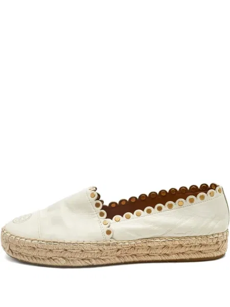 Espadrile Tory Burch din piele alb