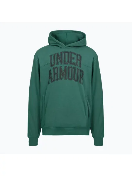Férfi kapucnis pulóver Under Armour Rival LW Graphic Hoodie rack green/black. Méret: L fekete
