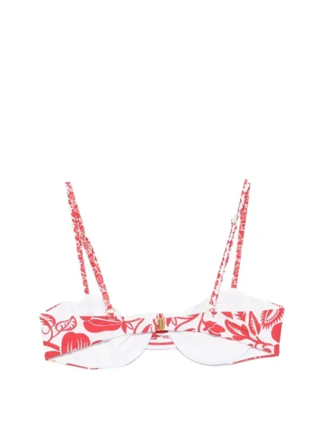 Bikini Farm Rio cu model floral cu imagine alb