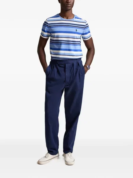 Șosete Polo Ralph Lauren cu model herringbone cu broderie plasă albastru