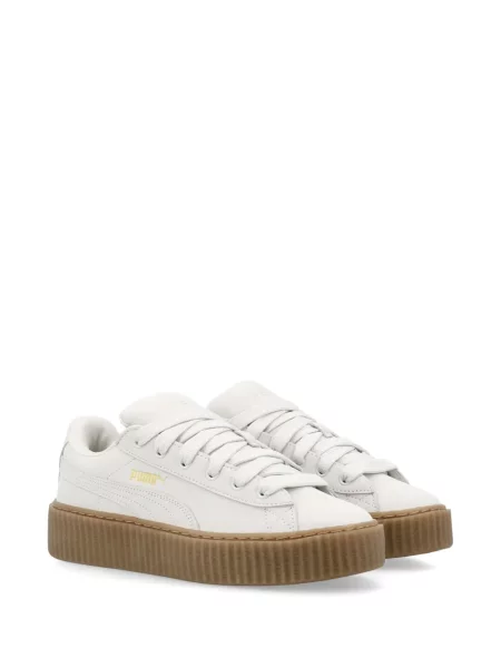 Iš natūralios odos bateliai Fenty X Puma balta