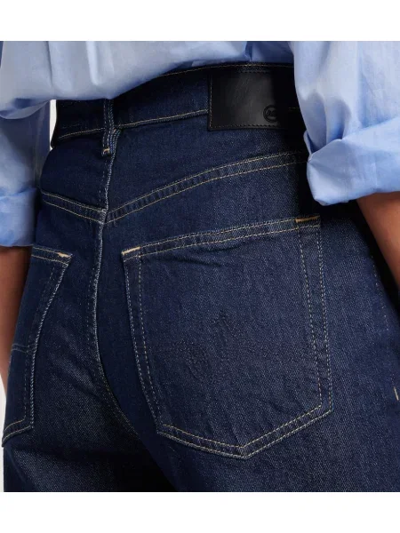 Blugi Ag Jeans cu talie înaltă albastru