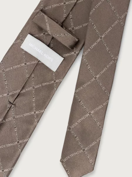 Michael Kors cravată pentru bărbați de mătase maro
