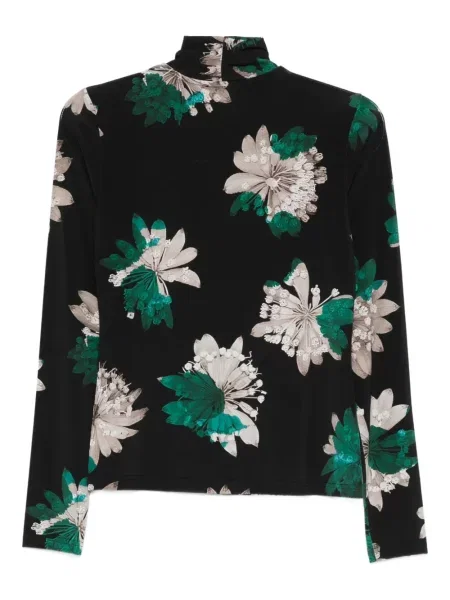 Top Christian Wijnants cu model floral negru
