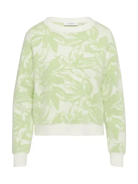 Comma casual identity Svetr pastelově zelená bílá