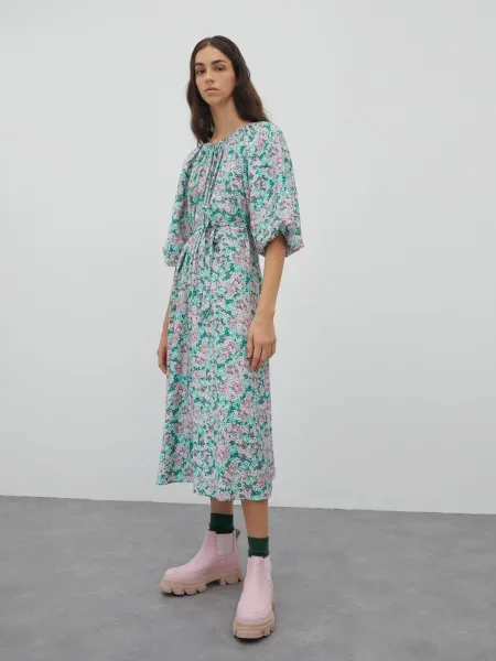 EDITED Rochie Fadia / jad / mov deschis / roz verde