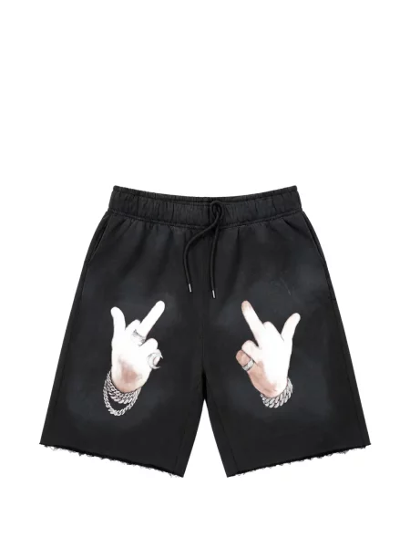 Pantaloni scurți Warman cu imagine negru