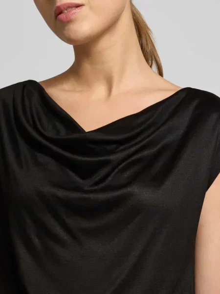Bluzka bez rękawów o kroju regular fit z czystej S.oliver Black Label czarna