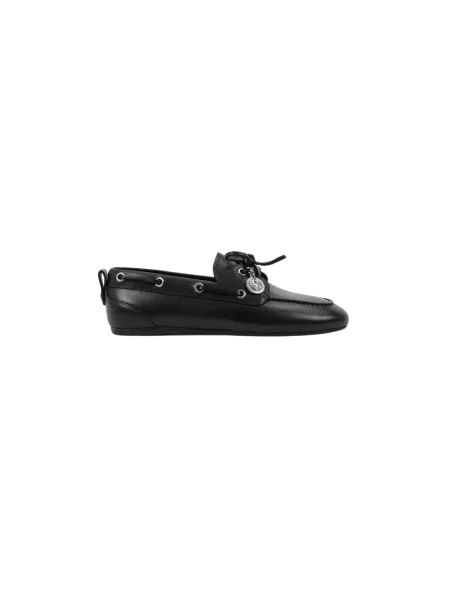 Loafersy Karl Lagerfeld skórzane czarne