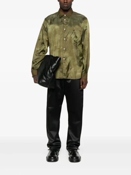 Сатенена дълго риза Comme Des Garçons Homme Plus зелено