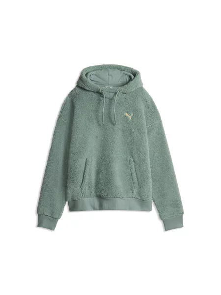 PUMA bluza Sherpa o luźnym kroju Odzież S zielony