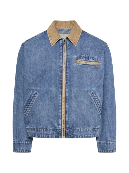 Calvin Klein Jeans Geacă de primăvară-toamnă MAXWELL / albastru denim bej