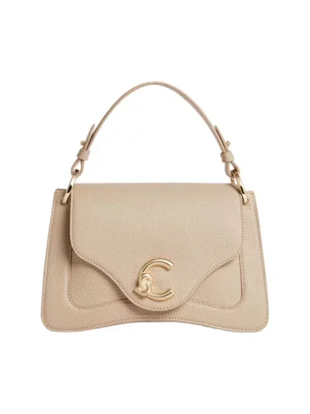 Torebka Coccinelle skórzana beżowa