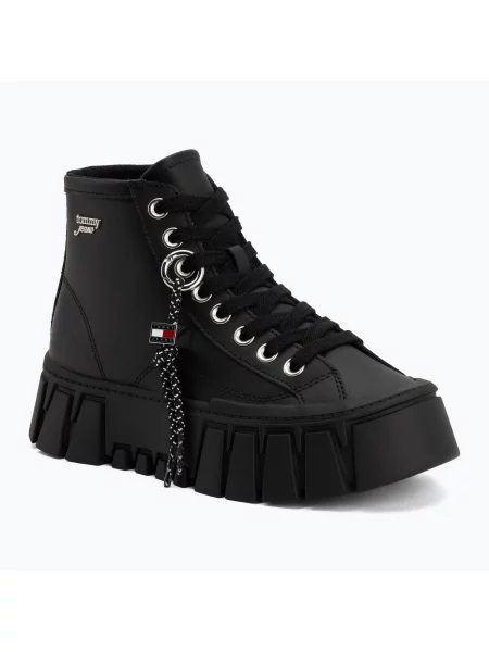 Încălțăminte pentru femei Tommy Jeans Platform Sneaker Leather Mc black negru