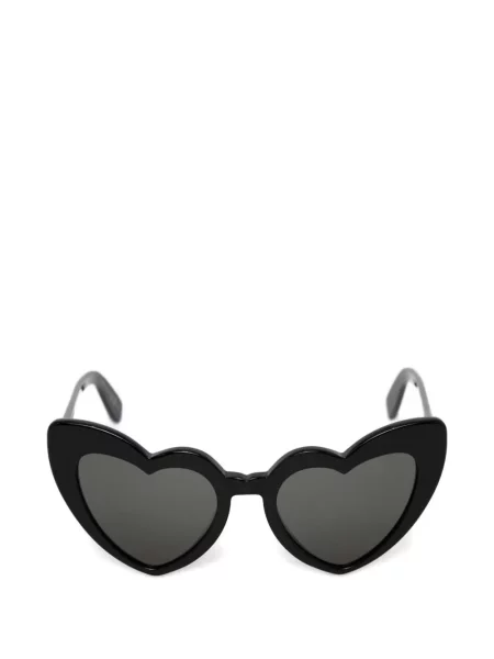 Ochelari de soare Saint Laurent Eyewear cu motiv cu inimi negru