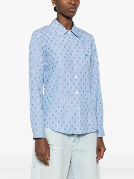 Cămașă Etro cu model floral cu imagine albastru