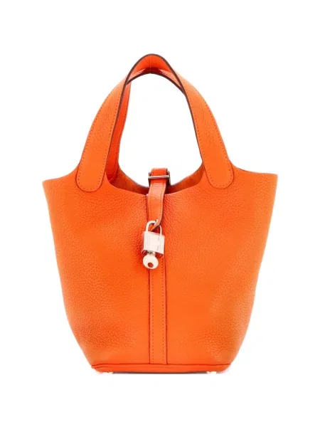 Чанта тип bucket Hermès Pre-owned оранжево