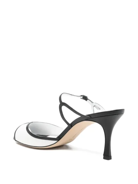 Sandale Manolo Blahnik din piele alb