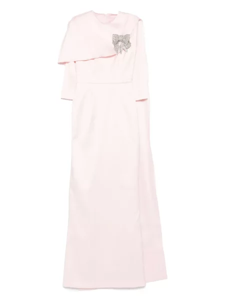 Rochie Silk Love & Lace cu funde de mătase de costum roz