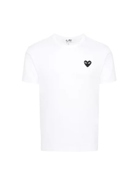 Koszulka Comme Des Garcons w serca biała