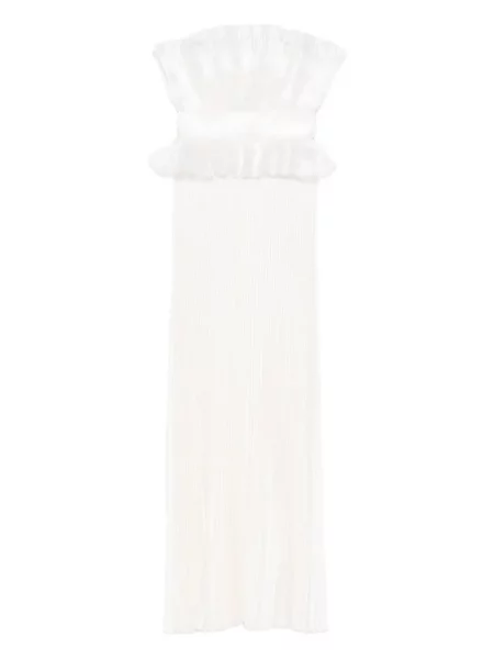 Sukienka maxi L'idée z falbankami plisowana garniturowa