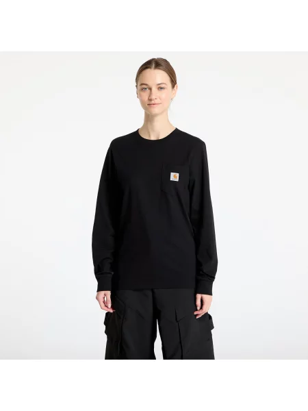 Tricou Carhartt WIP Longsleeve Pocket T-Shirt UNISEX Black L negru