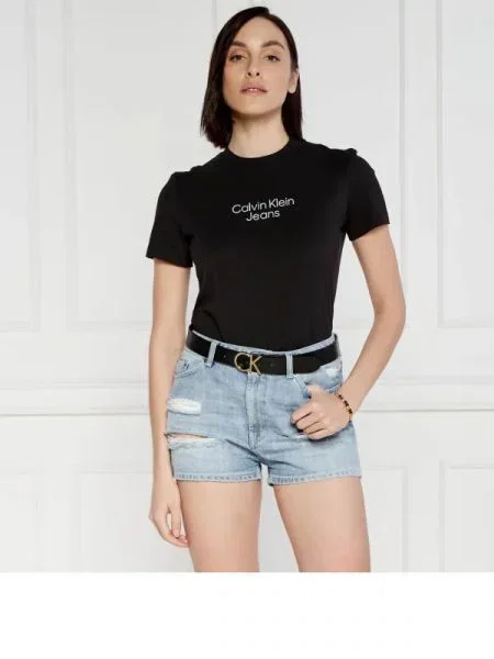 CALVIN KLEIN JEANS Tricou Institutional negru