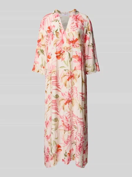 Sukienka midi z z efektem stopniowania Zabaione różowa