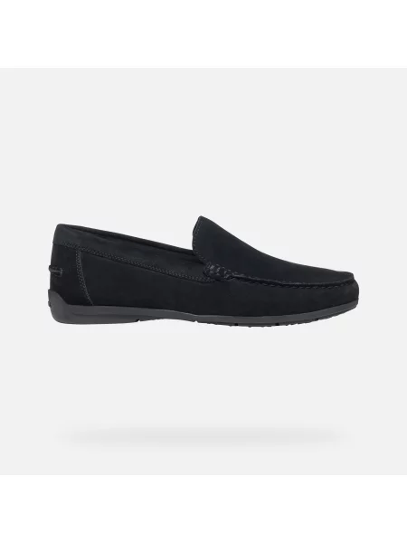 Geox mocasini din piele întoarsă U SIRON negru