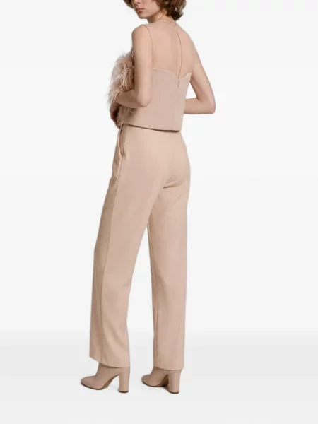 Top Alberta Ferretti cu pene roz