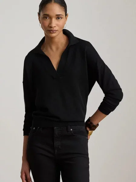Lauren Ralph Lauren pulover pentru femei cu negru