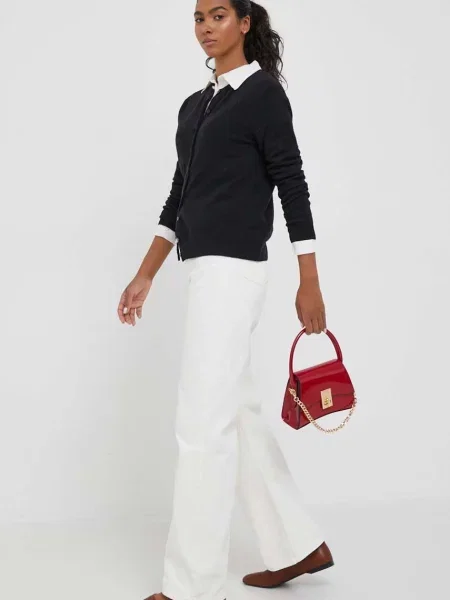 Вовняний кардиган United Colors of Benetton легкий чорний