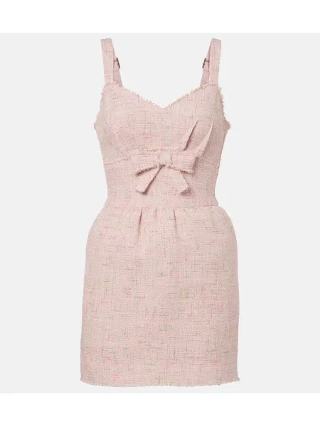 Rochie Shushu/tong cu funde din tweed roz