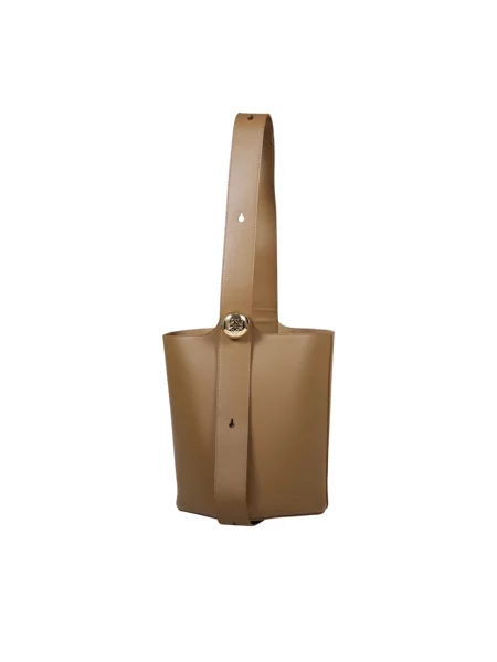 Torebka bucket Loewe skórzana brązowa