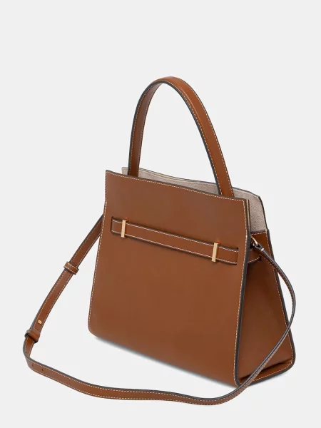 Кожаная сумка шоппер Tory Burch