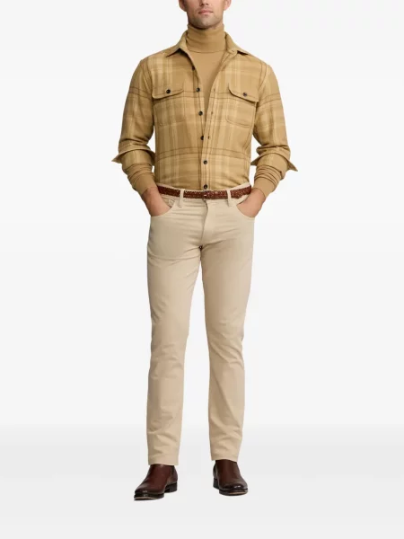 Cămașă Ralph Lauren Purple Label în carouri violet