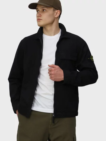 Вітровка Stone Island з камінням чорна