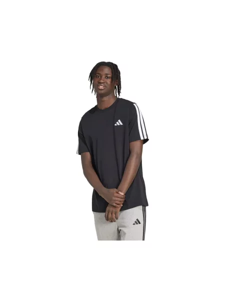 Prugasta majica Adidas crna