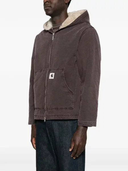 Geacă Carhartt Wip cu glugă maro
