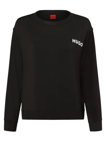 HUGO Red Bluză de noapte / alb negru