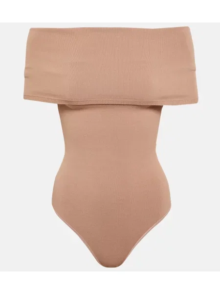 Top Alaã¯a z odkrytymi ramionami czarny