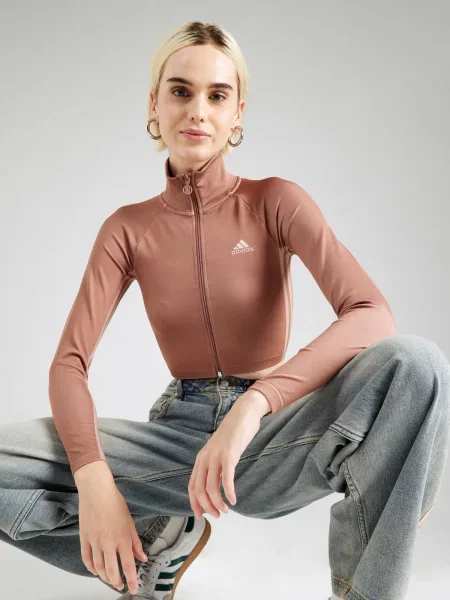 ADIDAS ORIGINALS Kardiganas FIREBIRD rausvai violetinė balta