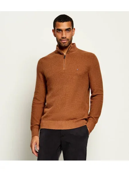 Tommy Hilfiger Pulover cu adaos de cașmir maro