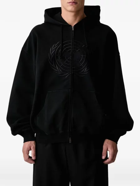 Hoodie Vetements με αυτόγραφο μαύρο