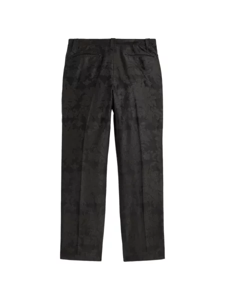 Svilene hlače Ralph Lauren Rrl crna