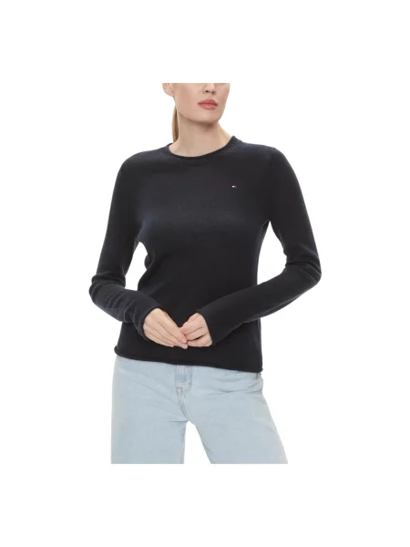 Sweter Tommy Hilfiger Soft Wool C-Nk Ls Sweater Blue M niebieski