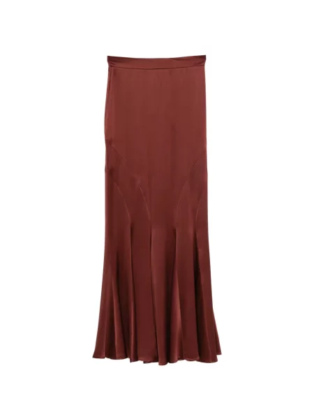 Fusta maxi Max Mara din satin roșu