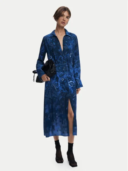 Desigual Rochie tip cămașă Licuado albastru