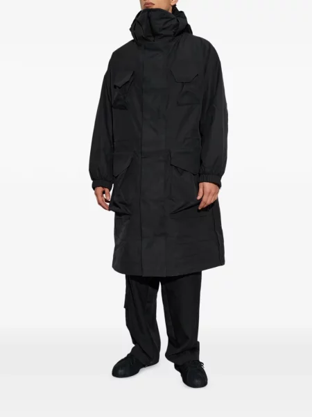Palton Y-3 cu glugă negru