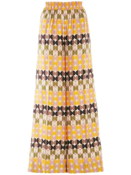 Pantaloni La Doublej cu imagine cu imprimeu geometric